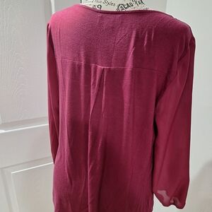 Chic Women's Blouse in Deep Burgundy